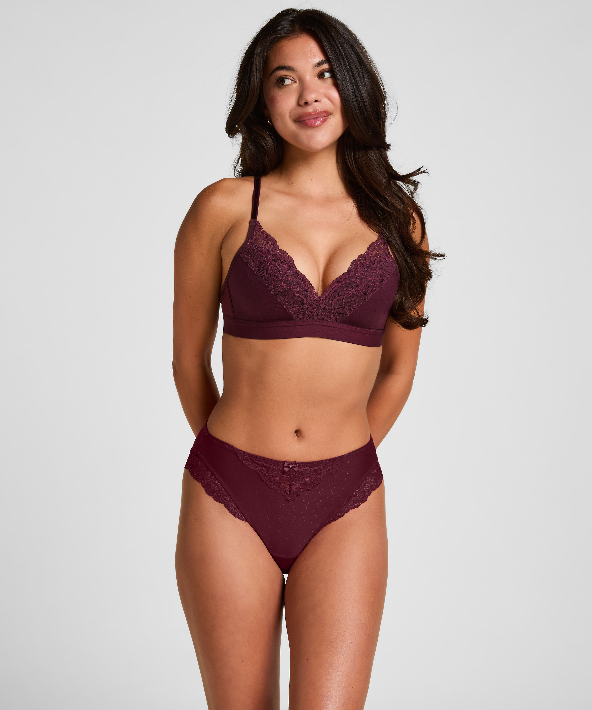 Sophie Padded Non-Underwired Bra, Purple, main