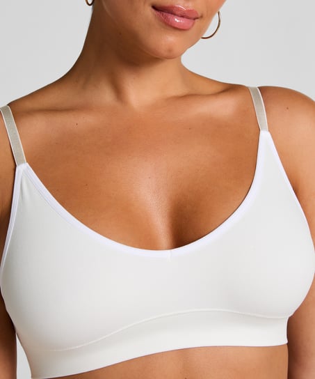 Dide Triangle Bralette, White