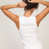 Singlet tanktop cotton rib, White