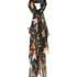 Pareo floral fantasy, Black