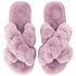 Fake Fur Sliders, Purple