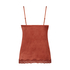 Velours Lace Cami Top, Brown
