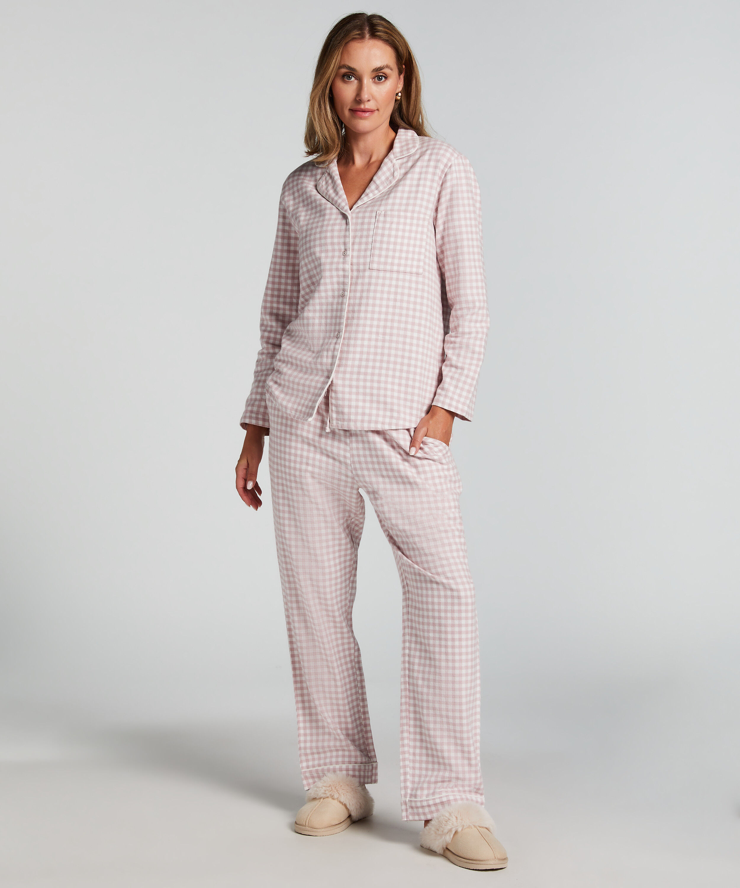 Essentials Flannel Pyjama Top, Purple