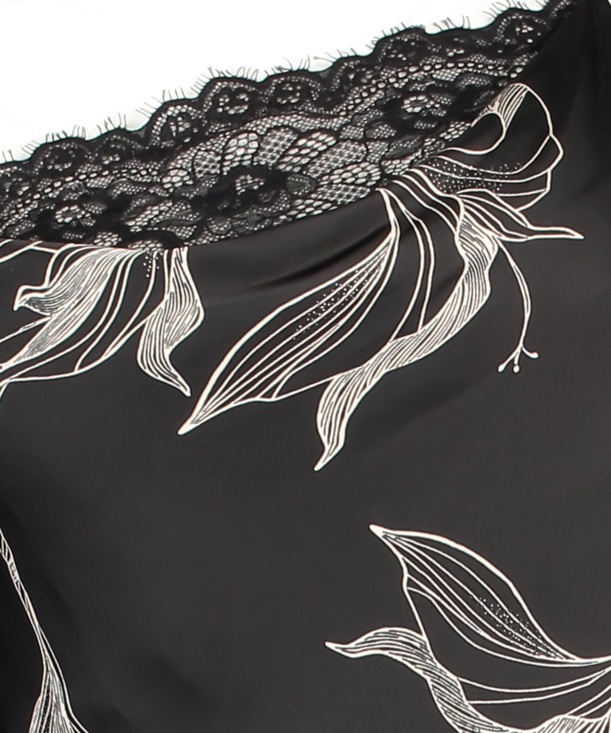 Lotus Satin Slip Dress, Black, main