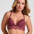 Padded Underwired Longline Bra Naomi, Purple