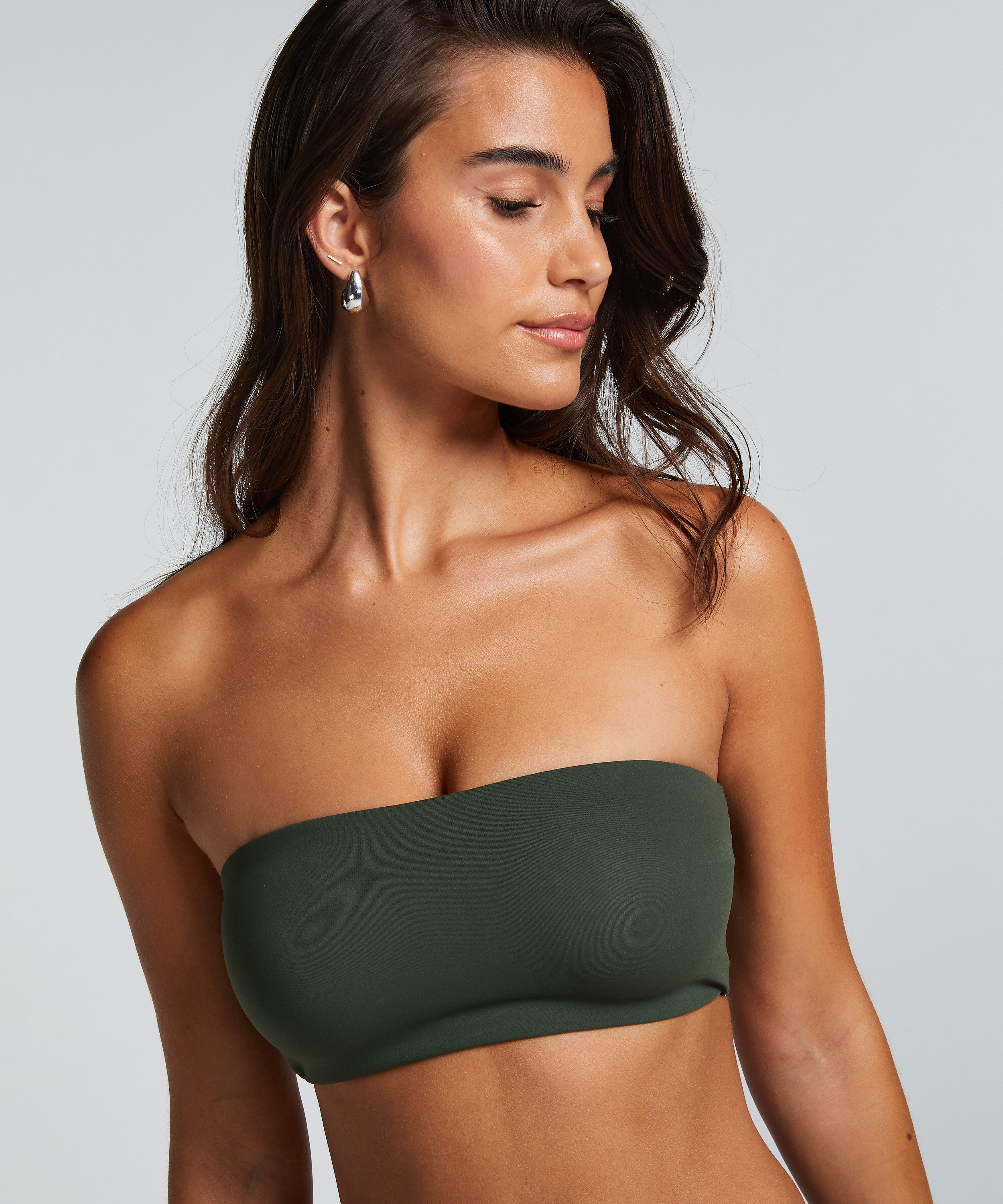 Smooth Bandeau Bralette, Green, main