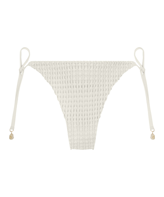 Maui Crochet Cheeky Tanga Bikini Bottoms, White