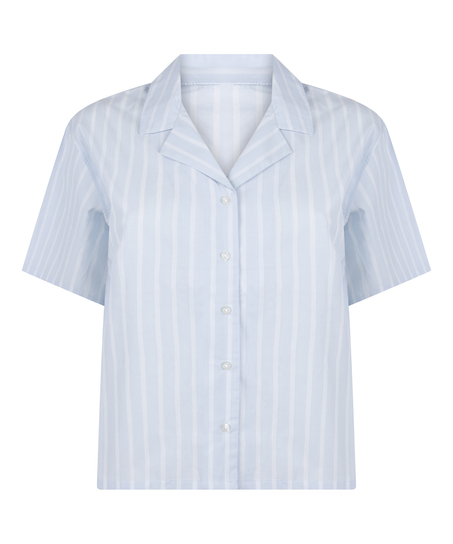 Striped Jacket Cotton, Blue