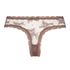 V-shaped Brazilian knickers mesh, Brown