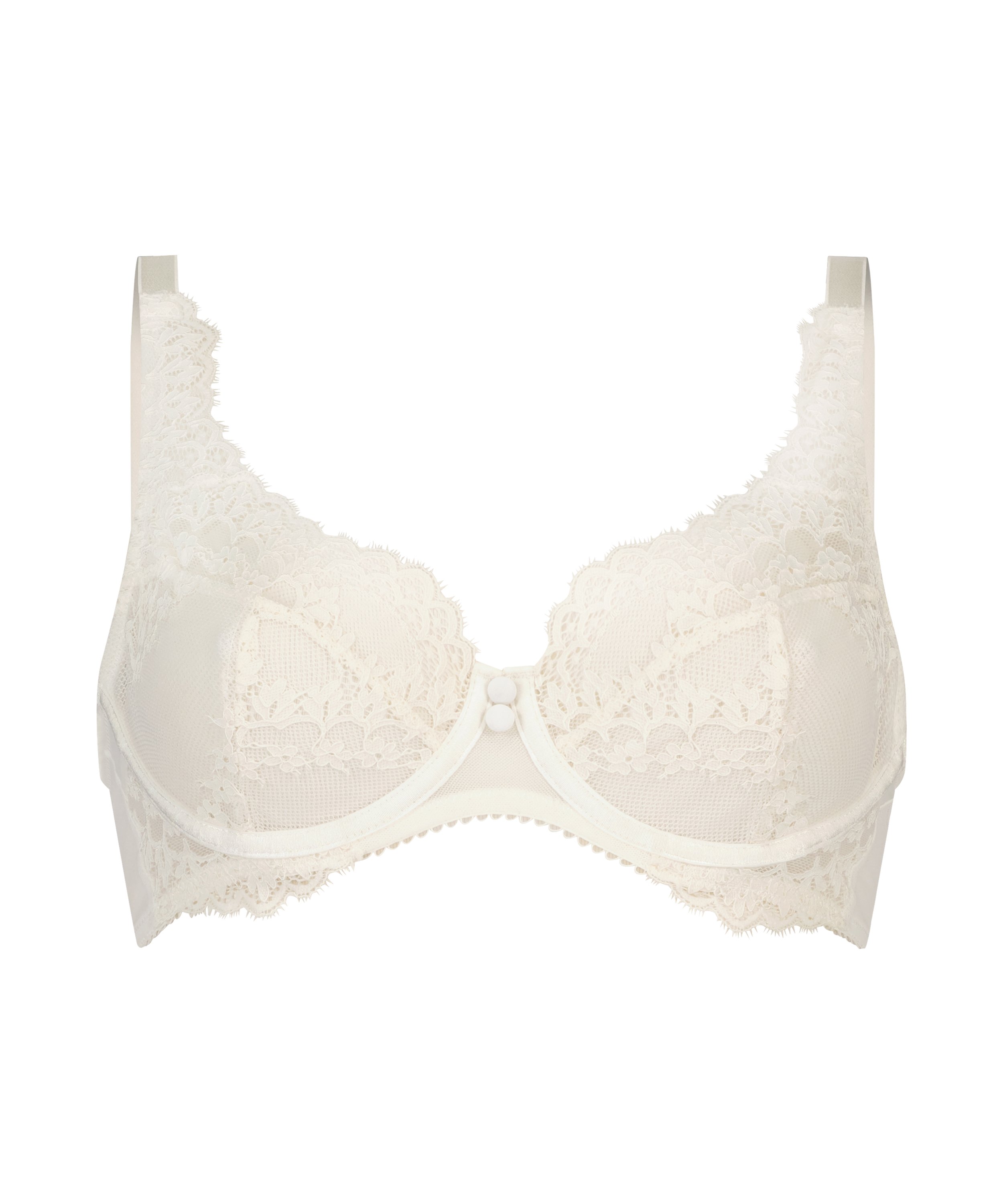 Daisy Non-Padded Underwired Bra, White, main