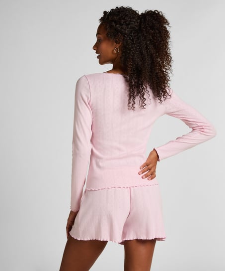 Pointelle Shorts, Pink