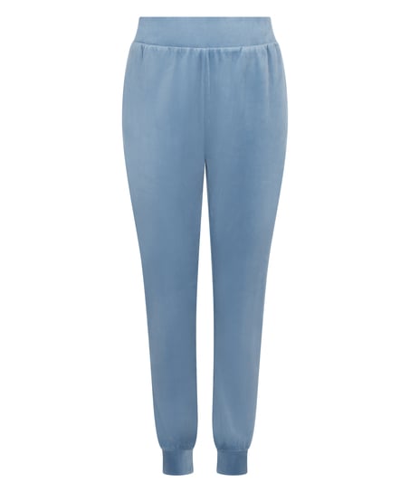 Velours Jogging Pants, Blue