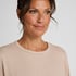 Jersey Long-Sleeved Pyjama Top, Beige