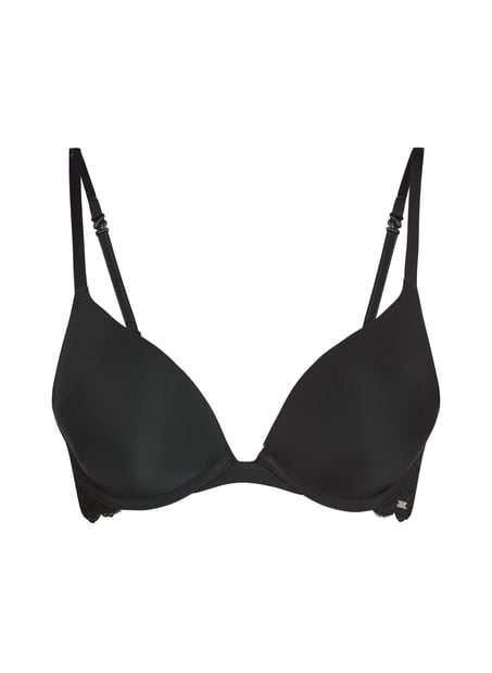 Angie Padded Underwired Push-Up Bra, Black
