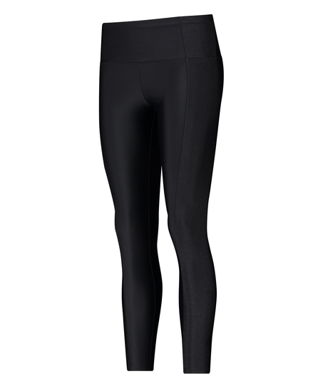 HKMX High waisted sports leggings Shine On, Black