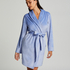 Velours short bathrobe, Blue