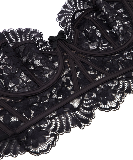 Jamie Non-Padded Underwired Longline Bra, Black