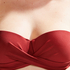 Cali Padded Strapless Underwired Bikini Top Cup E+ Doutzen, Red