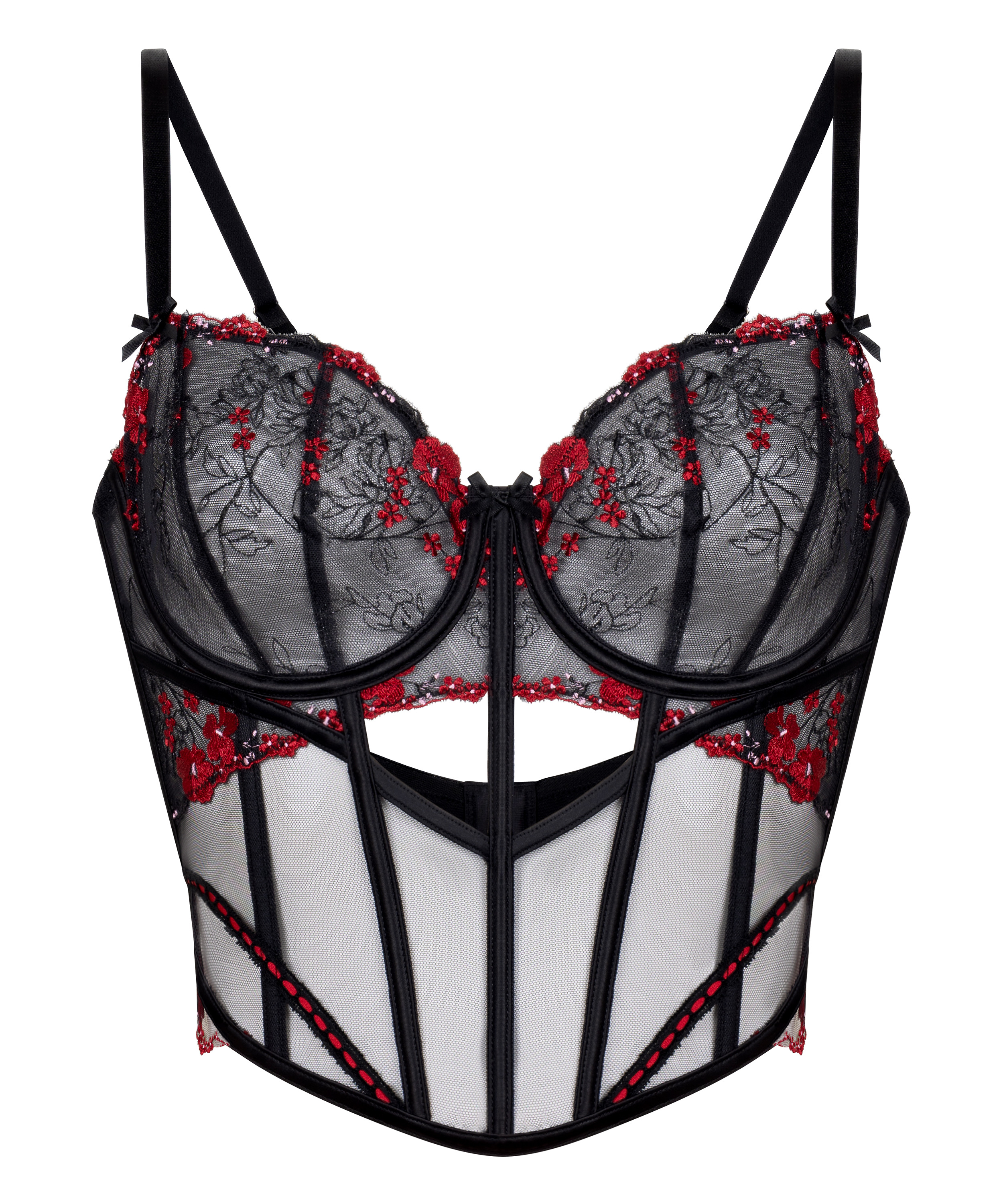 Peonie Bustier, Black, main