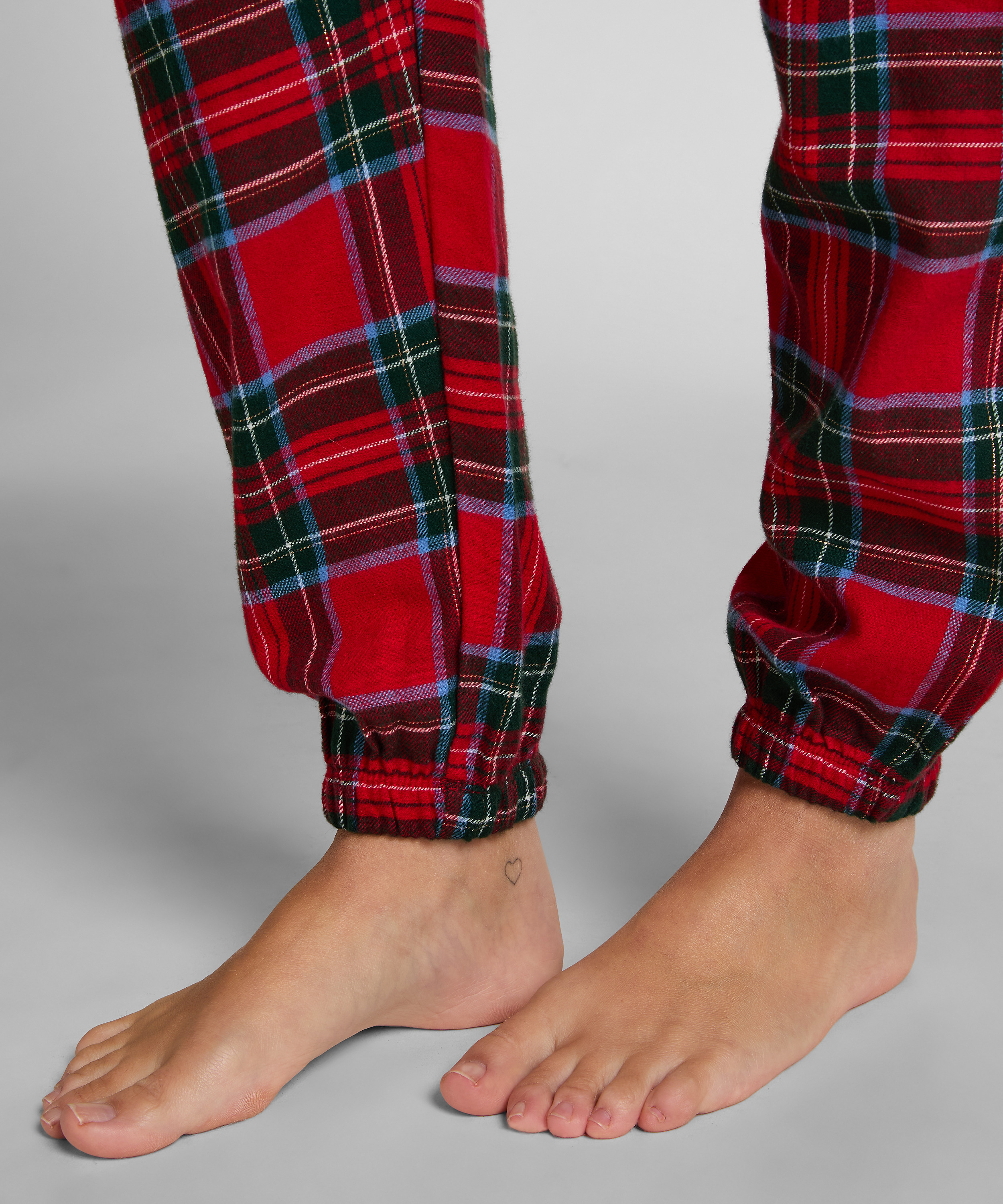Flannel Pyjama Pants, Red, main