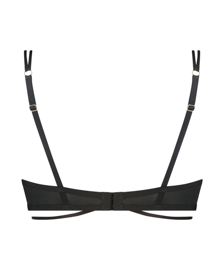 Mila Padded Longline Underwired Bra, Black