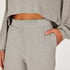 Rib Button Jogger, Gray