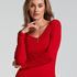 Long-Sleeved Pyjama Top, Red