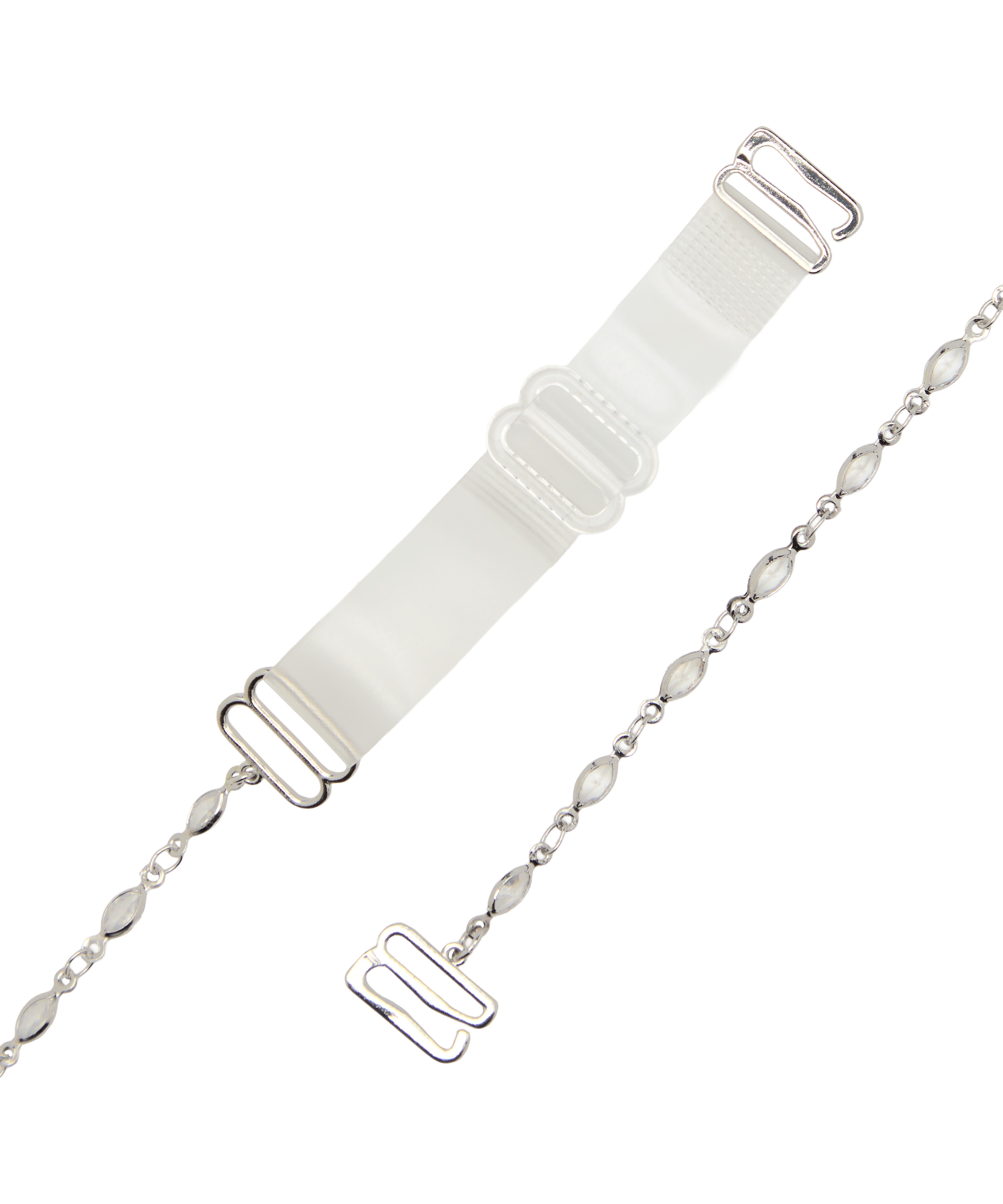 Jewel Bra Straps, Gray, main