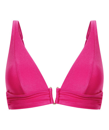 Luna Triangle Bikini Top, Pink