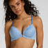 Marine Padded Push-Up Underwired Bra, Blue