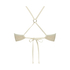 Crochet Bikini push-up Lurex Top, White