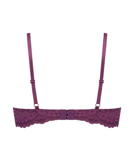 Rose Padded Underwired Bra, Purple
