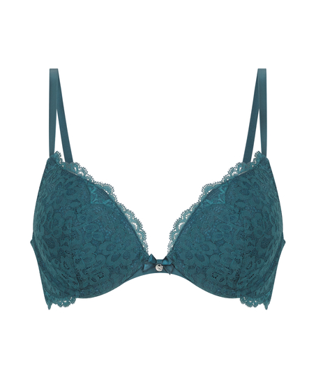 Marine Padded Push-Up Underwired Bra, Blue