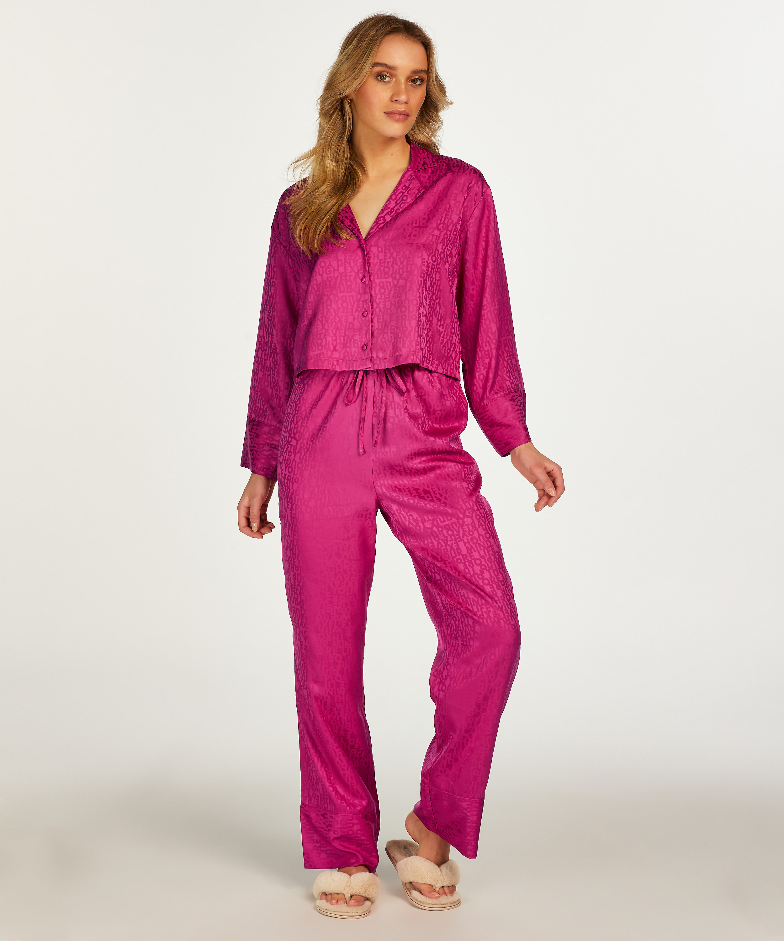 Satin Trousers, Pink, main