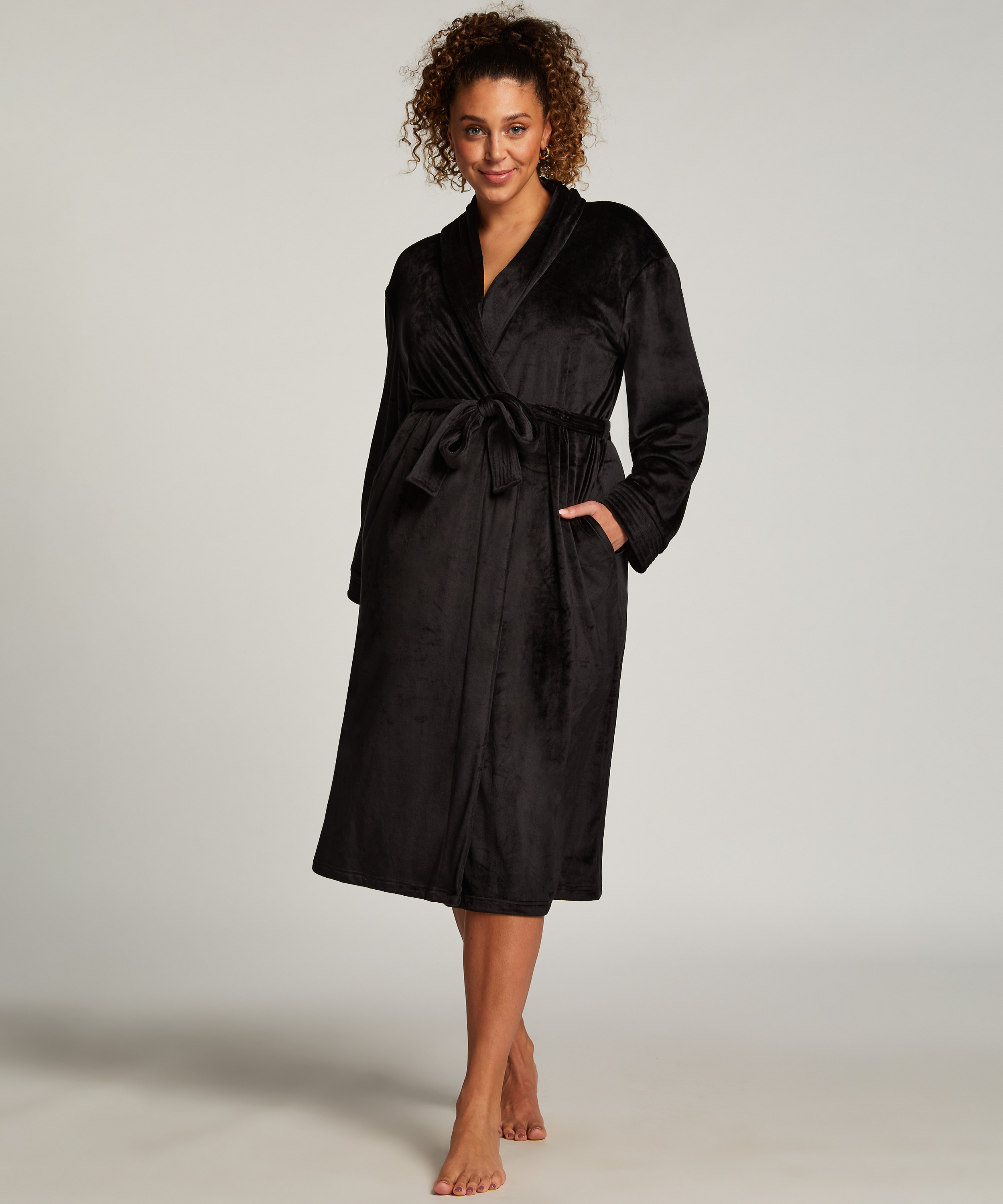 Bathrobe, Black, main