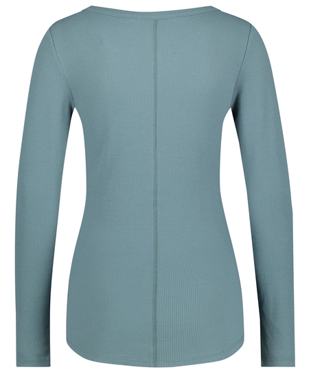 Long-Sleeved Pyjama Top, Blue