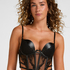 Padded Underwired Longline Bra Ilenia, Black