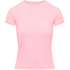 Ribbed Crew Neck Short-Sleeved Pyjama Top, Pink