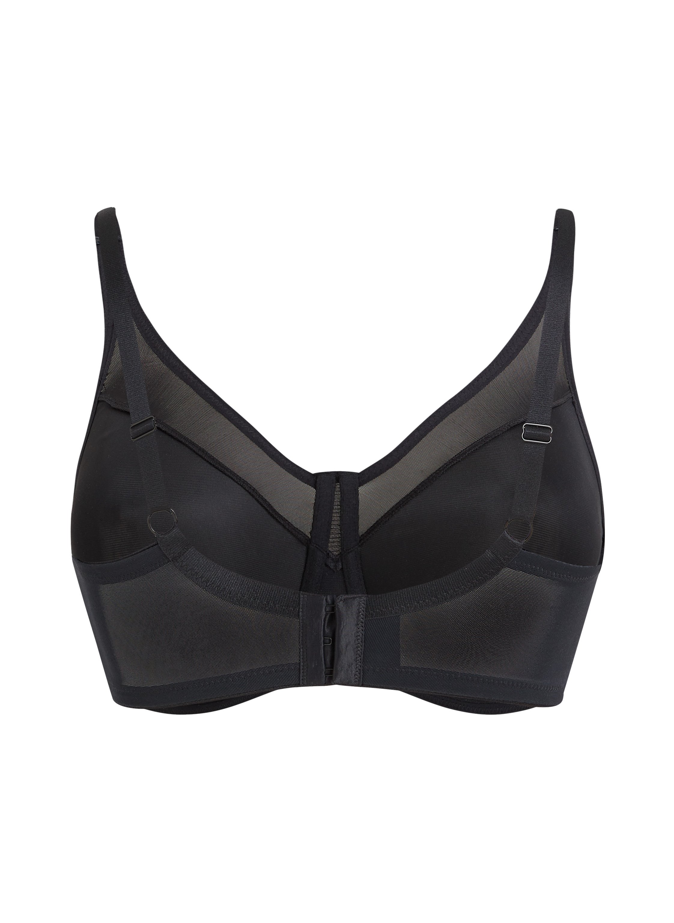 Nina Non-Padded Underwired Minimizer Bra, Black, main