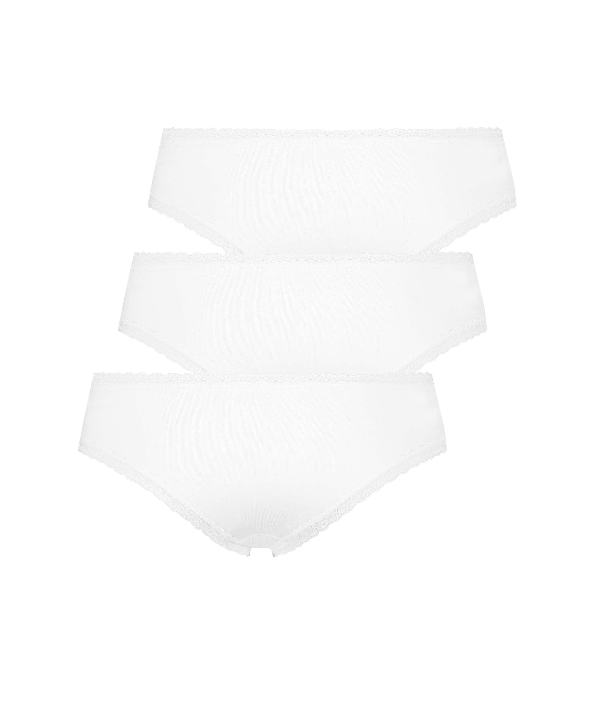 3-pack Georgia Cotton Brazilian shorts, White, main