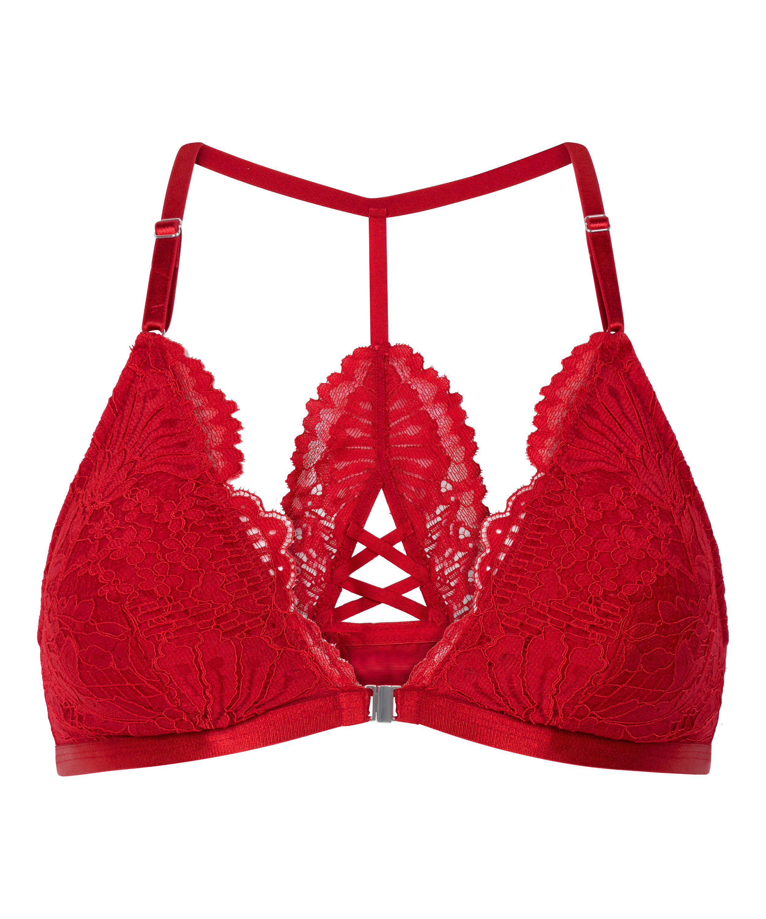 Whitney Triangle Bralette, Red, main
