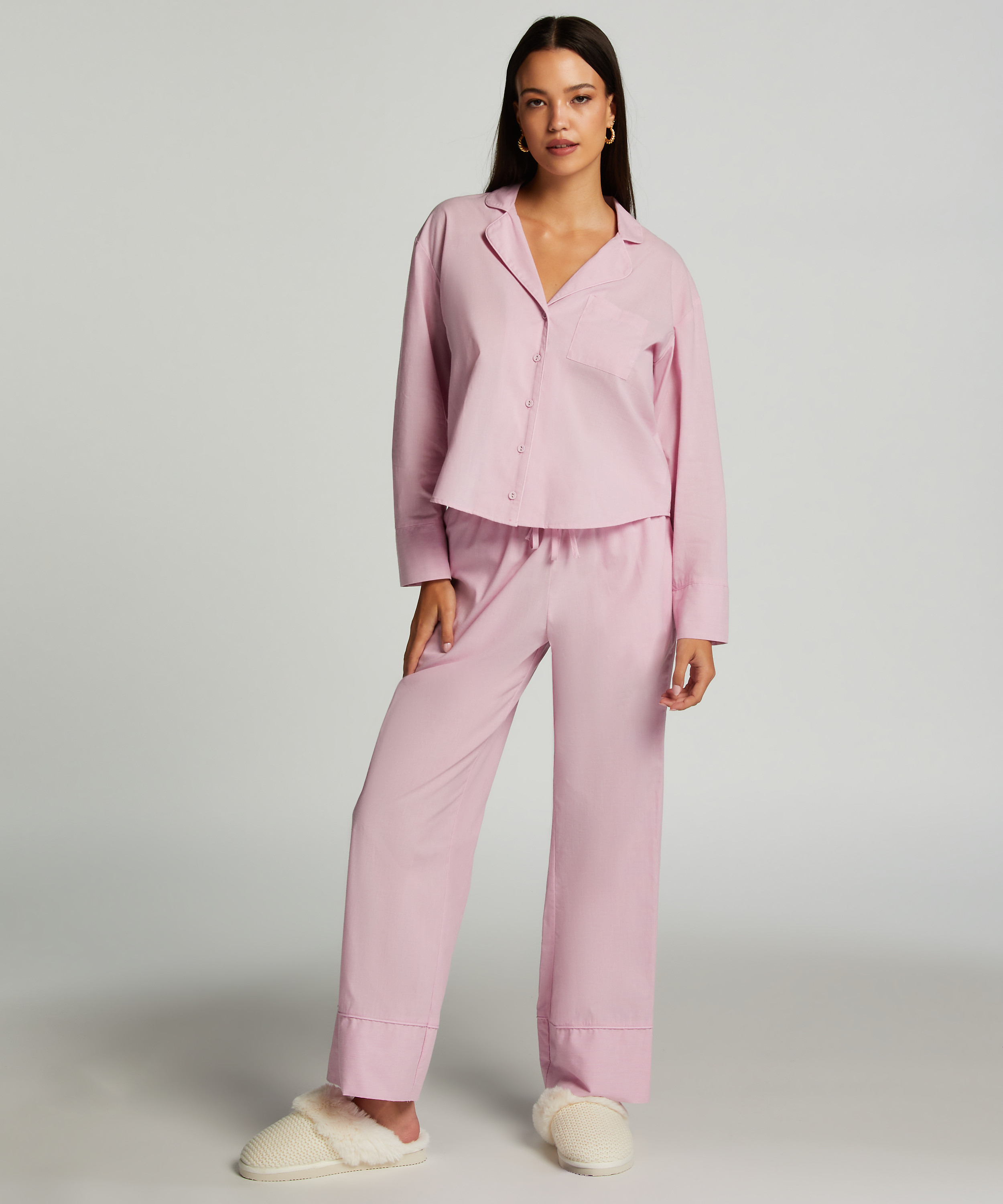 Cotton Pyjama Pants, Pink, main