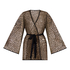 Leopard Mesh Kimono, Black
