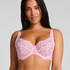 Daisy Non-Padded Underwired Bra, Pink