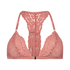 Rose Padded Triangle Bralette, Pink