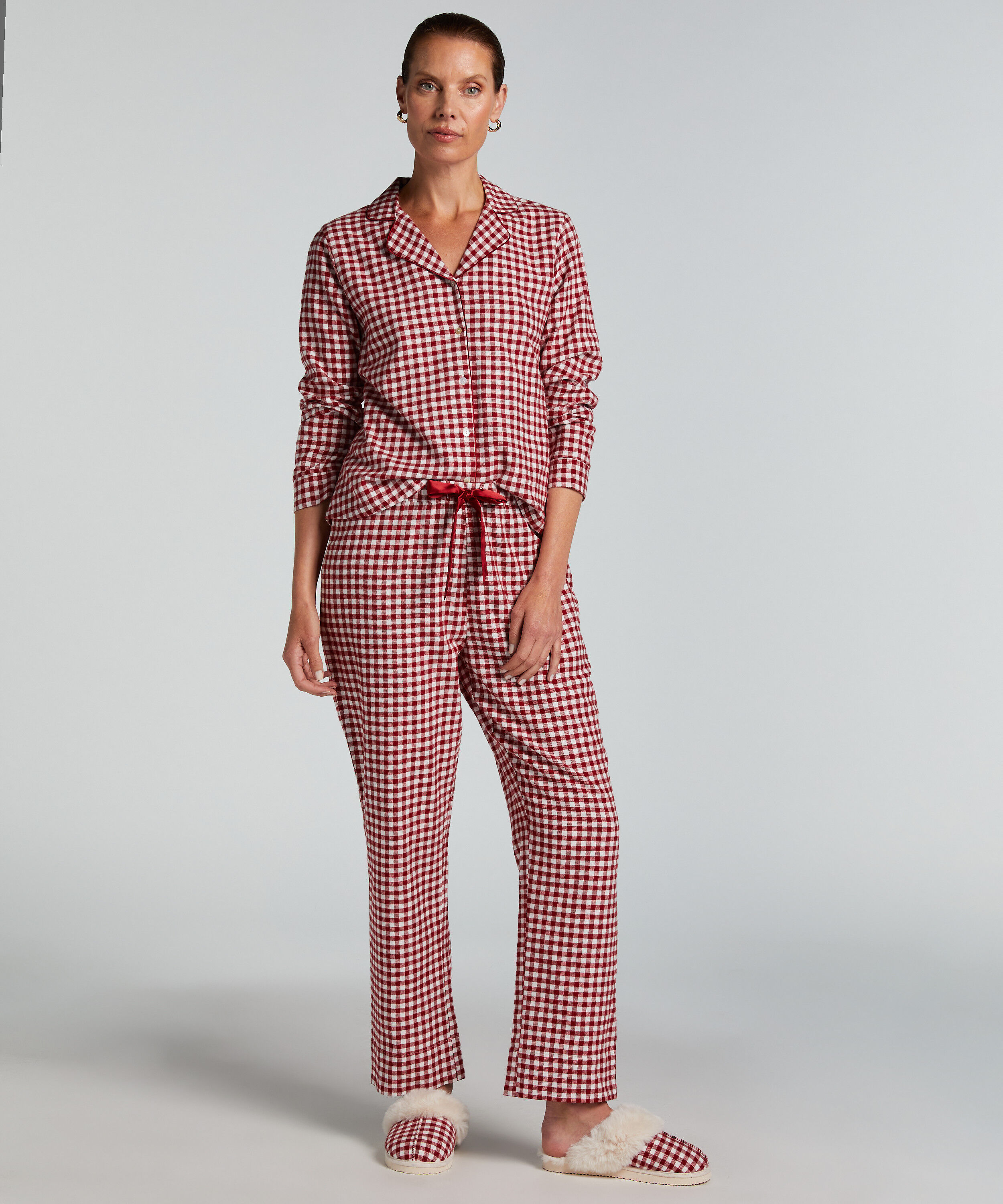Flannel Pyjama Set, Red