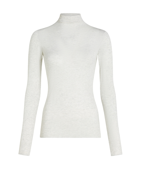 super soft Turtleneck shirt with Cashmere, Gray