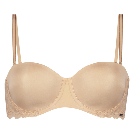 Angie Padded Strapless Underwired Bra, Beige