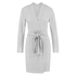 Rib stripe Bathrobe, Gray