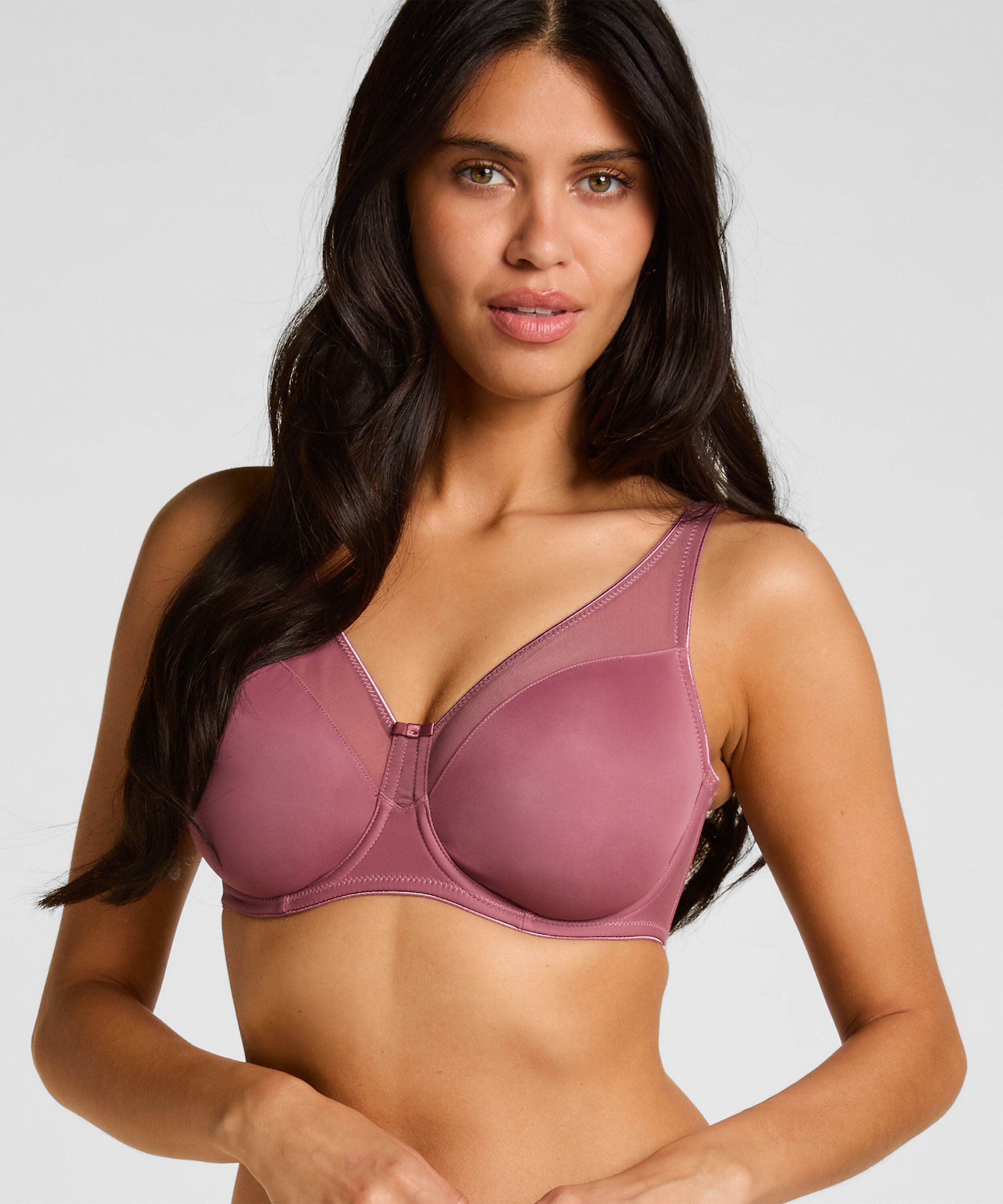 Nina Non-Padded Underwired Minimizer Bra, Purple